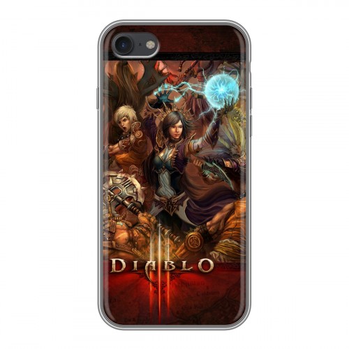 Дизайнерский силиконовый с усиленными углами чехол для Iphone 7 Diablo