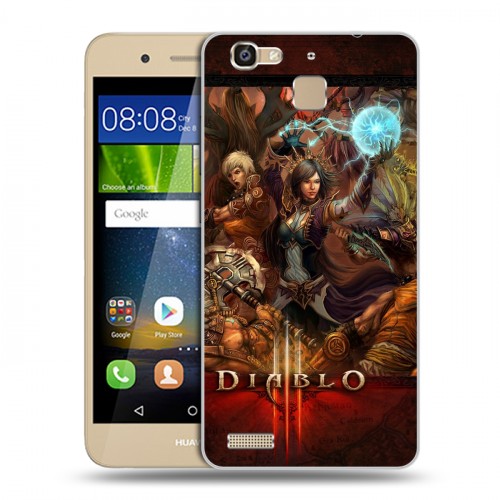 Дизайнерский пластиковый чехол для Huawei GR3 Diablo