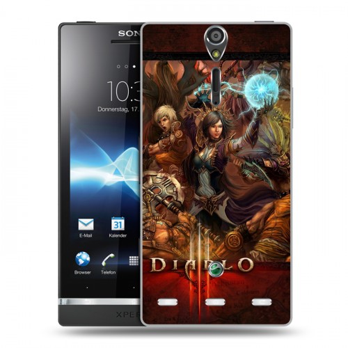 Дизайнерский пластиковый чехол для Sony Xperia S Diablo