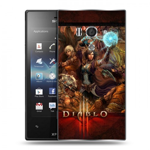 Дизайнерский пластиковый чехол для Sony Xperia acro S Diablo