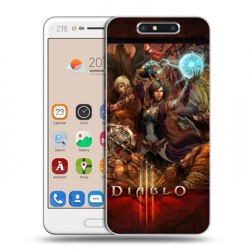 Дизайнерский пластиковый чехол для ZTE Blade V8 Diablo