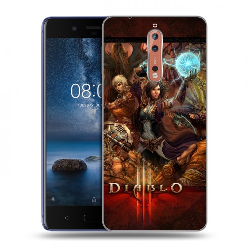 Дизайнерский пластиковый чехол для Nokia 8 Diablo