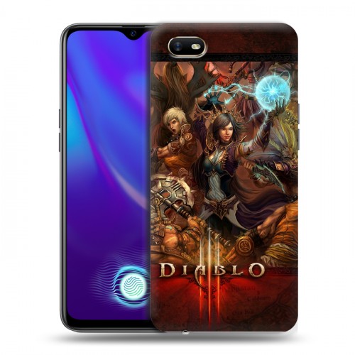 Дизайнерский силиконовый с усиленными углами чехол для OPPO A1k Diablo