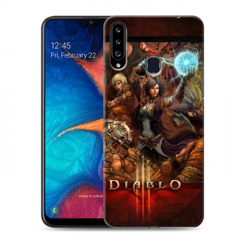 Дизайнерский пластиковый чехол для Samsung Galaxy A20s Diablo