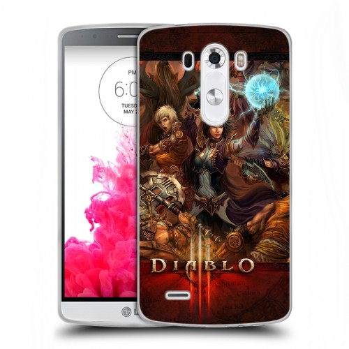Дизайнерский пластиковый чехол для LG G3 (Dual-LTE) Diablo
