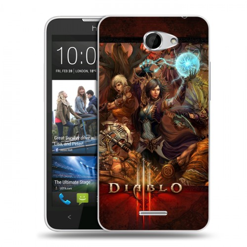 Дизайнерский пластиковый чехол для HTC Desire 516 Diablo