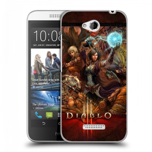 Дизайнерский пластиковый чехол для HTC Desire 616 Diablo