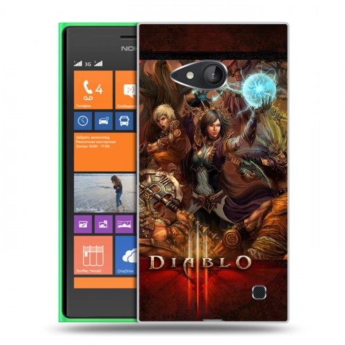 Дизайнерский пластиковый чехол для Nokia Lumia 730/735 Diablo