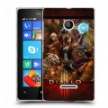 Дизайнерский пластиковый чехол для Microsoft Lumia 435 Diablo