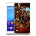 Дизайнерский пластиковый чехол для Sony Xperia C4 Diablo