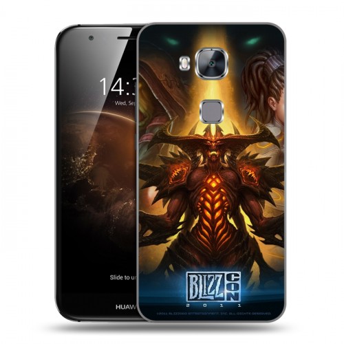 Дизайнерский пластиковый чехол для Huawei G8 Diablo