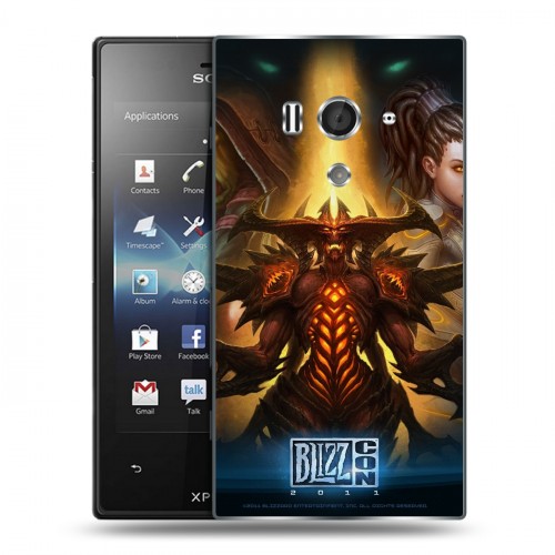 Дизайнерский пластиковый чехол для Sony Xperia acro S Diablo