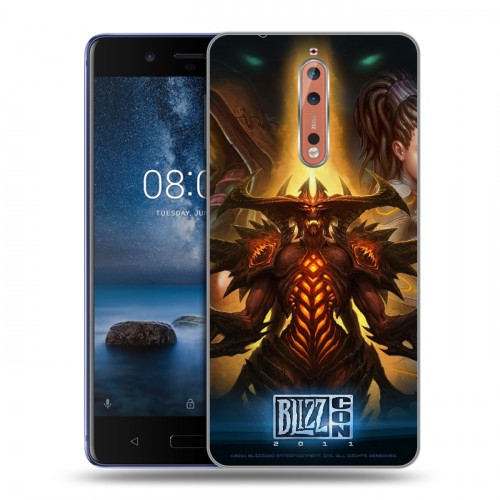 Дизайнерский пластиковый чехол для Nokia 8 Diablo