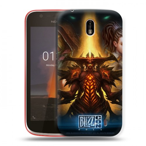 Дизайнерский пластиковый чехол для Nokia 1 Diablo