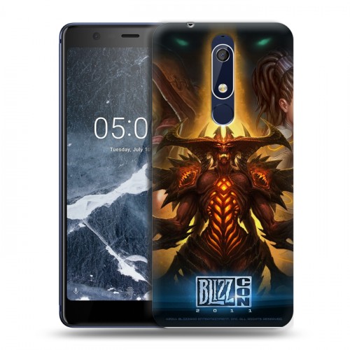 Дизайнерский пластиковый чехол для Nokia 5.1 Diablo