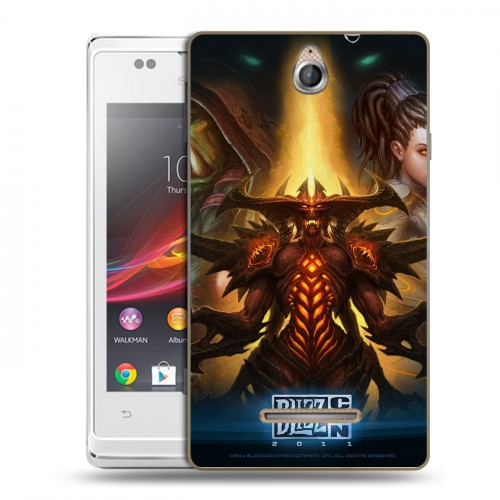 Дизайнерский пластиковый чехол для Sony Xperia E Diablo