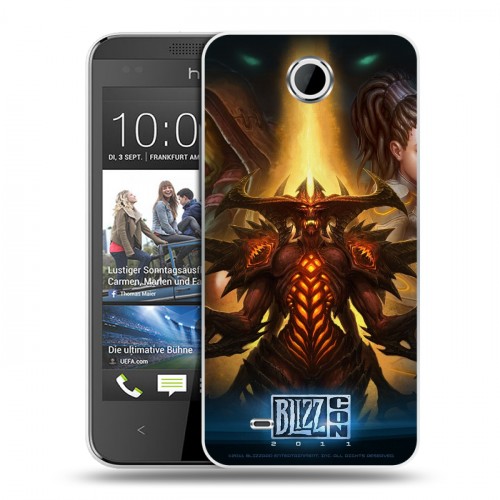 Дизайнерский пластиковый чехол для HTC Desire 300 Diablo