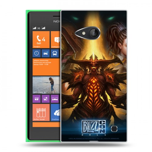Дизайнерский пластиковый чехол для Nokia Lumia 730/735 Diablo