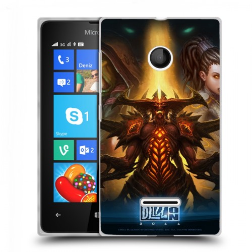 Дизайнерский пластиковый чехол для Microsoft Lumia 435 Diablo