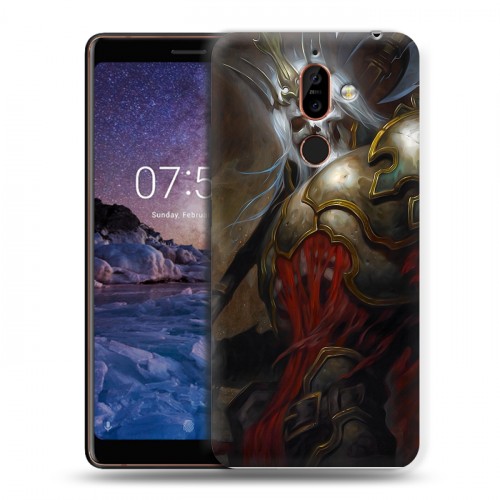 Дизайнерский пластиковый чехол для Nokia 7 Plus Diablo