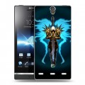 Дизайнерский пластиковый чехол для Sony Xperia S Diablo