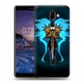 Дизайнерский пластиковый чехол для Nokia 7 Plus Diablo