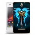 Дизайнерский пластиковый чехол для Sony Xperia E Diablo