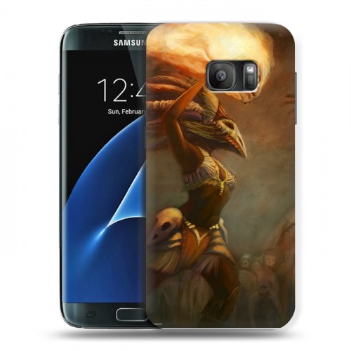 Дизайнерский силиконовый с усиленными углами чехол для Samsung Galaxy S7 Diablo