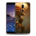 Дизайнерский пластиковый чехол для Nokia 7 Plus Diablo