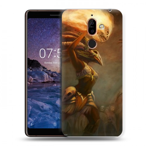 Дизайнерский пластиковый чехол для Nokia 7 Plus Diablo