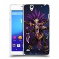 Дизайнерский пластиковый чехол для Sony Xperia C4 Diablo