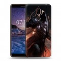 Дизайнерский пластиковый чехол для Nokia 7 Plus Diablo