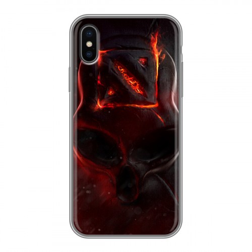 Дизайнерский силиконовый чехол для Iphone x10 Dota 2