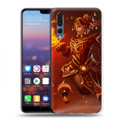 Дизайнерский силиконовый с усиленными углами чехол для Huawei P20 Pro Dota 2