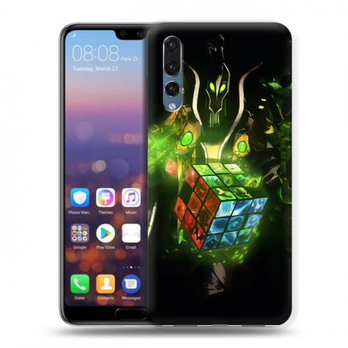 Дизайнерский силиконовый с усиленными углами чехол для Huawei P20 Pro Dota 2