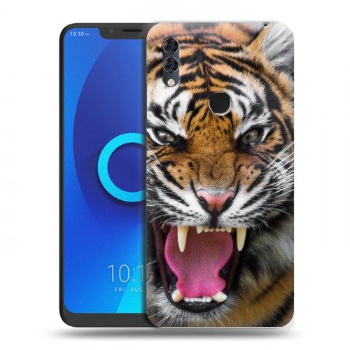 Дизайнерский силиконовый чехол для Alcatel 5V Тигры