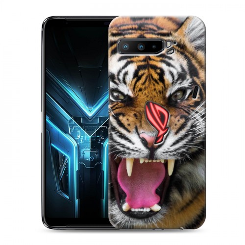 Дизайнерский силиконовый с усиленными углами чехол для ASUS ROG Phone 3 Тигры