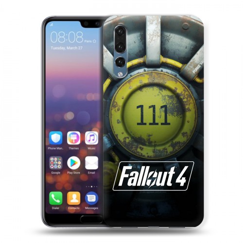 Дизайнерский силиконовый с усиленными углами чехол для Huawei P20 Pro Fallout