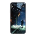 Дизайнерский силиконовый чехол для Iphone x10 Fallout