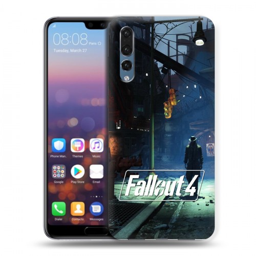 Дизайнерский силиконовый с усиленными углами чехол для Huawei P20 Pro Fallout