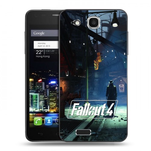 Дизайнерский пластиковый чехол для Alcatel One Touch Idol Ultra Fallout
