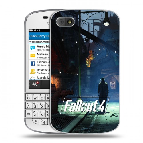Дизайнерский пластиковый чехол для BlackBerry Q10 Fallout