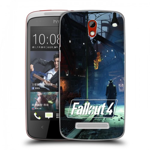 Дизайнерский пластиковый чехол для HTC Desire 500 Fallout