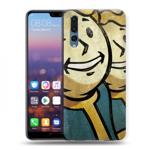 Дизайнерский силиконовый с усиленными углами чехол для Huawei P20 Pro Fallout