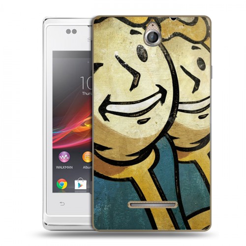 Дизайнерский пластиковый чехол для Sony Xperia E Fallout