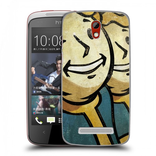 Дизайнерский пластиковый чехол для HTC Desire 500 Fallout