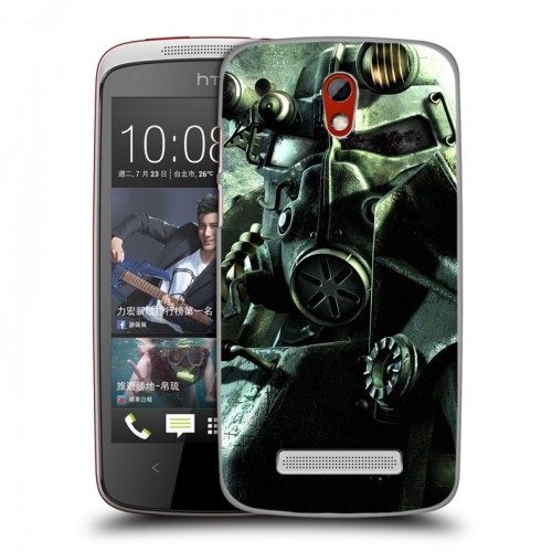 Дизайнерский пластиковый чехол для HTC Desire 500 Fallout