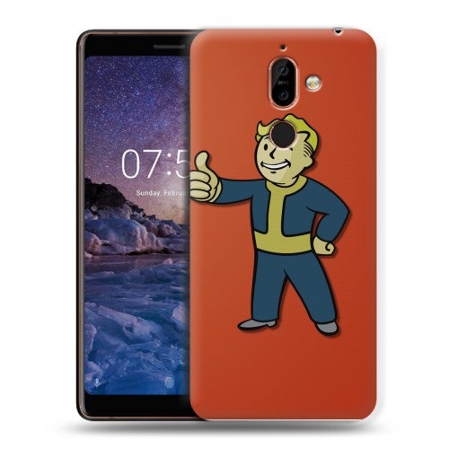 Дизайнерский пластиковый чехол для Nokia 7 Plus Fallout