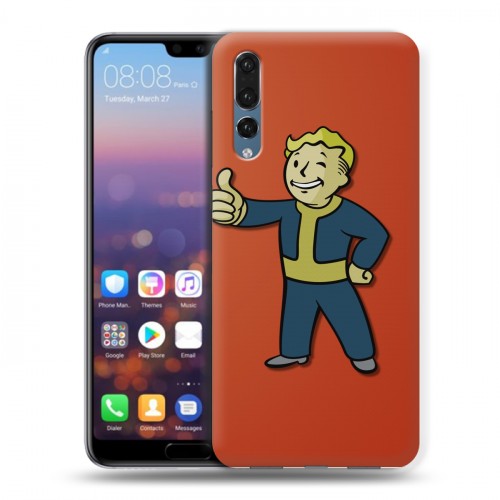 Дизайнерский силиконовый с усиленными углами чехол для Huawei P20 Pro Fallout