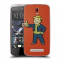 Дизайнерский пластиковый чехол для HTC Desire 500 Fallout